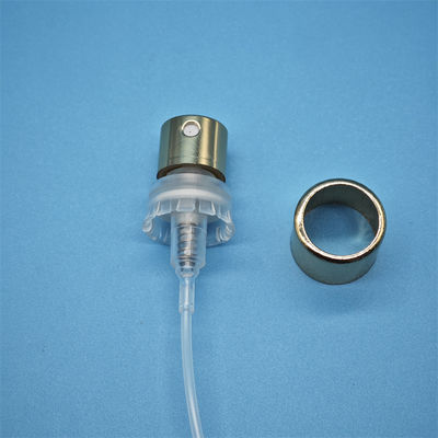 kopen 0.1ml/t 15mm 16.3mm Silver Aluminium Cosmetic Crimp Sprayer Fine Mist Perfume Spray Pump online vervaardiging