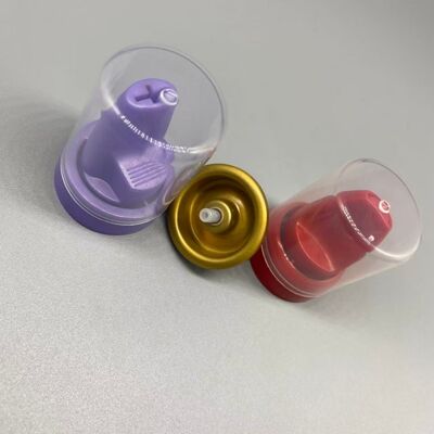 Omgekeerde aluminium klep voor haarmousse met 360 graden afgifte en compatibiliteit met zak op klep