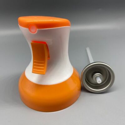 Spuitventiel voor luchtverfrisser in spuitbus met soepel werkend mistafgiftemechanisme