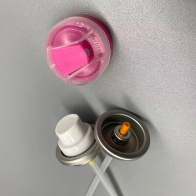 Luchtverfrisser-aerosolventiel met consistente sprayverdeling voor geureliminatie
