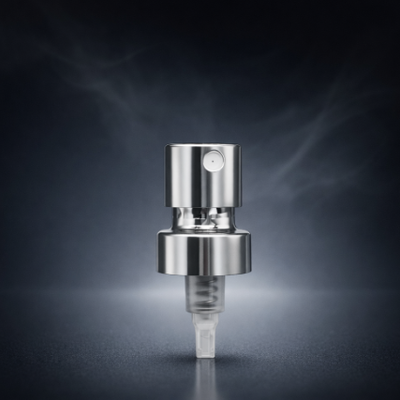 Silver Fragrance Atomizer Pump with Optional Collar Styles